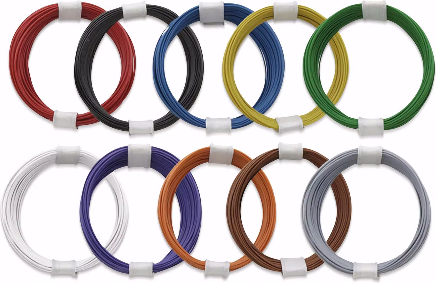 Filo di rame a trefoli, isolato, 0,04 mm², set 10x10m