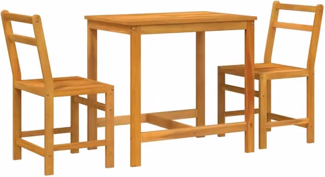 Set da balcone e giardino 3 pz in legno di acacia color marrone