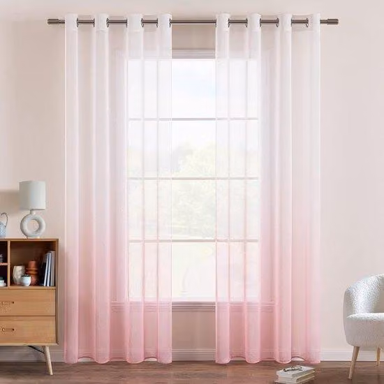 Set di tende in velluto trasparente - 2 pezzi - 215 x 140 cm