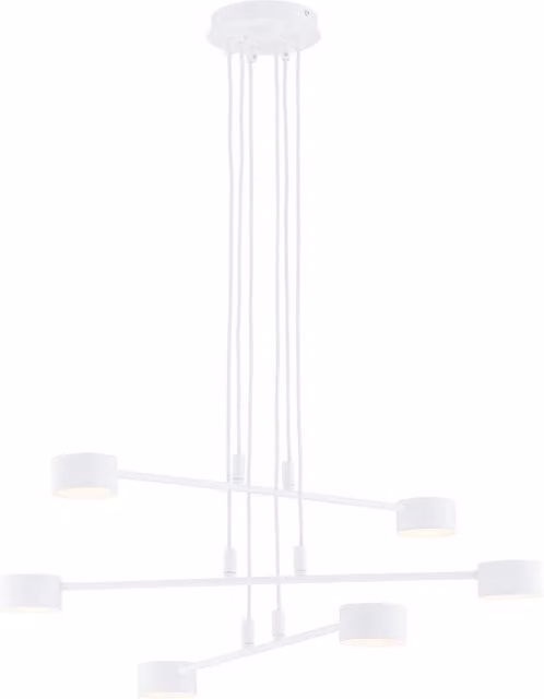 Lampada a sospensione Emibig Modus bianca regolabile in metallo con 6 lampadine GX53