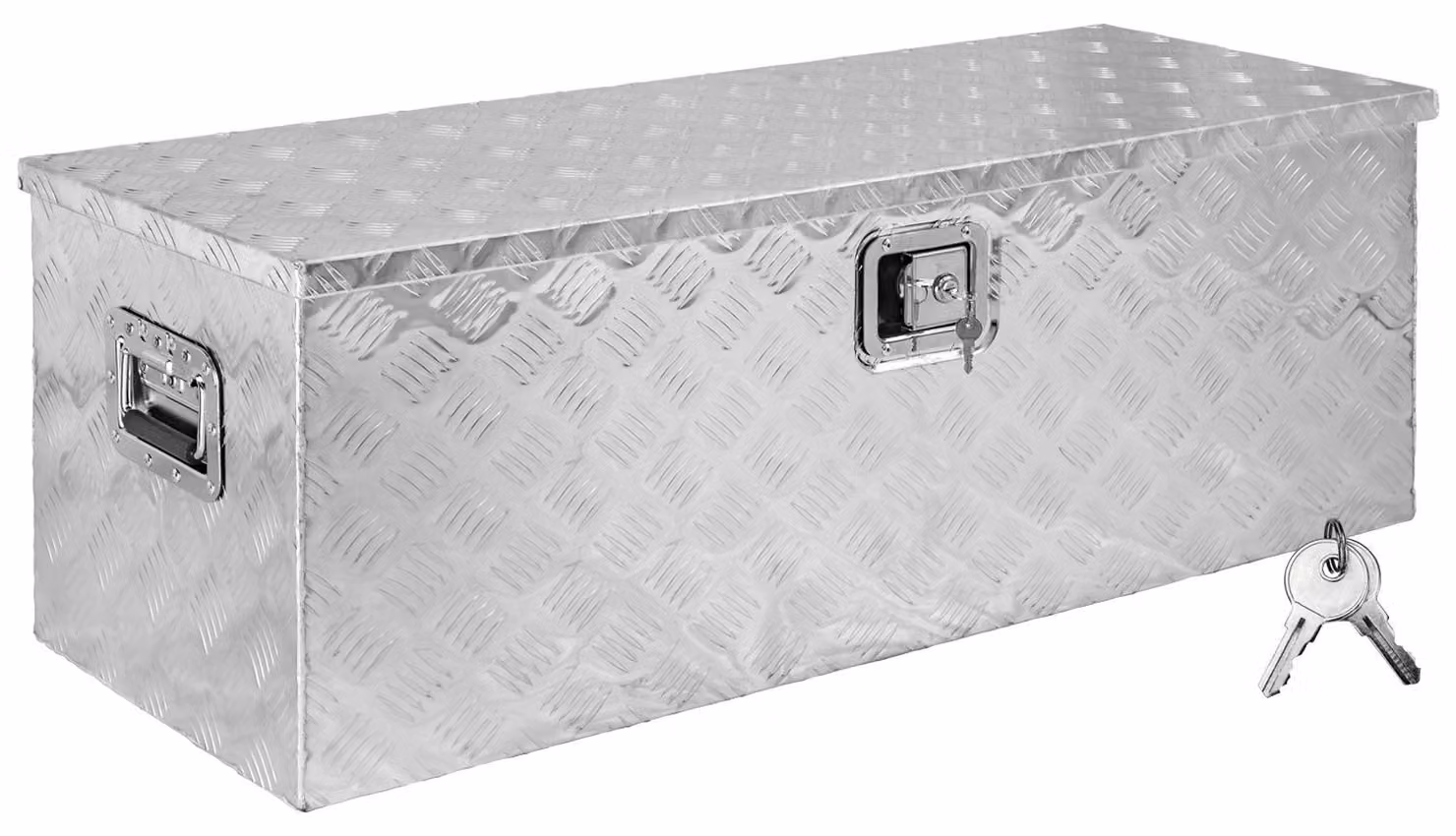 Trucky Truckbox, box per timone in alluminio, box per rimorchio in 15 misure, cassetta degli attrezzi con serratura e chiave, stabile e impermeabile, tipo di box: D160 (109 x 40 x 38 cm)