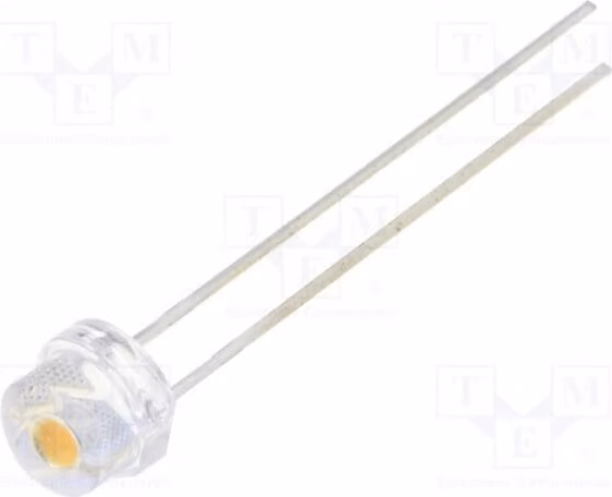 1 LED, angolo di emissione 120°, 18 lm, 4,8 mm, luce calda, 2,9÷3,6 V, 3000 K, modello OS556C1A-HCRI, diodi LED a foro passante