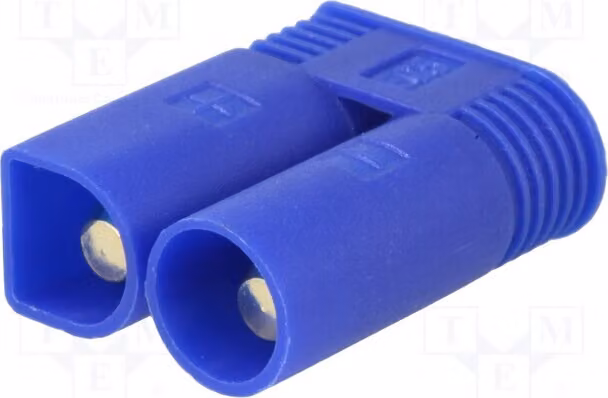 1 connettore EC5 per alimentazione CC, maschio, pin: 2, saldato. Connettore EC5-M per corrente continua