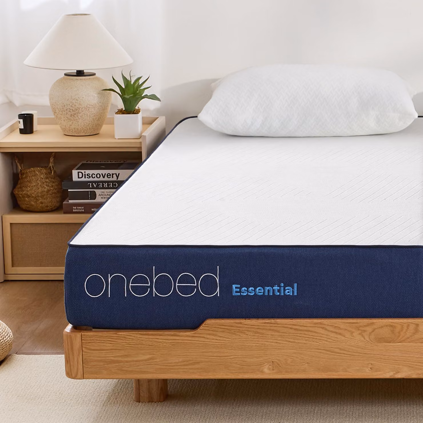 Materasso Onebed, 90x200 cm, supporto medio, 20 cm di altezza, materasso in schiuma fredda ergonomico a 7 zone