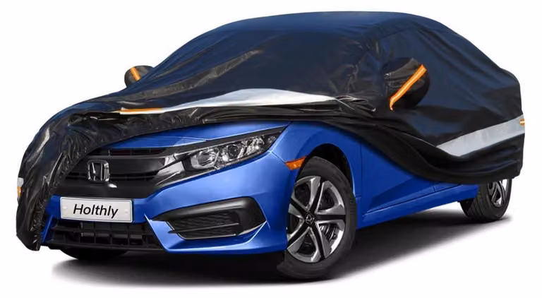 Copertura per auto, 10 strati, impermeabile e traspirante, per Honda Civic (2016-2023), colore nero