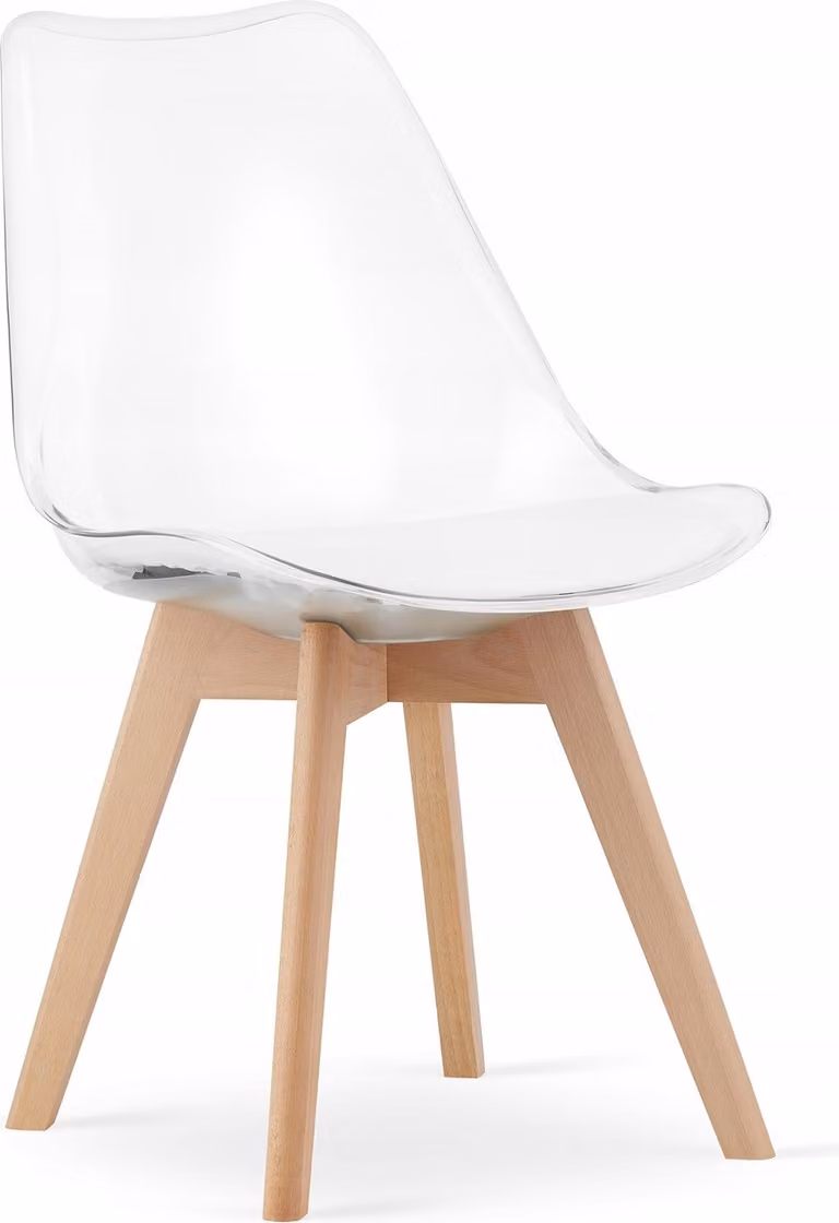 Sedia da sala da pranzo Sedia da cucina Sedia da soggiorno Sedia da pranzo 49x52x82 cm; trasparente-marrone