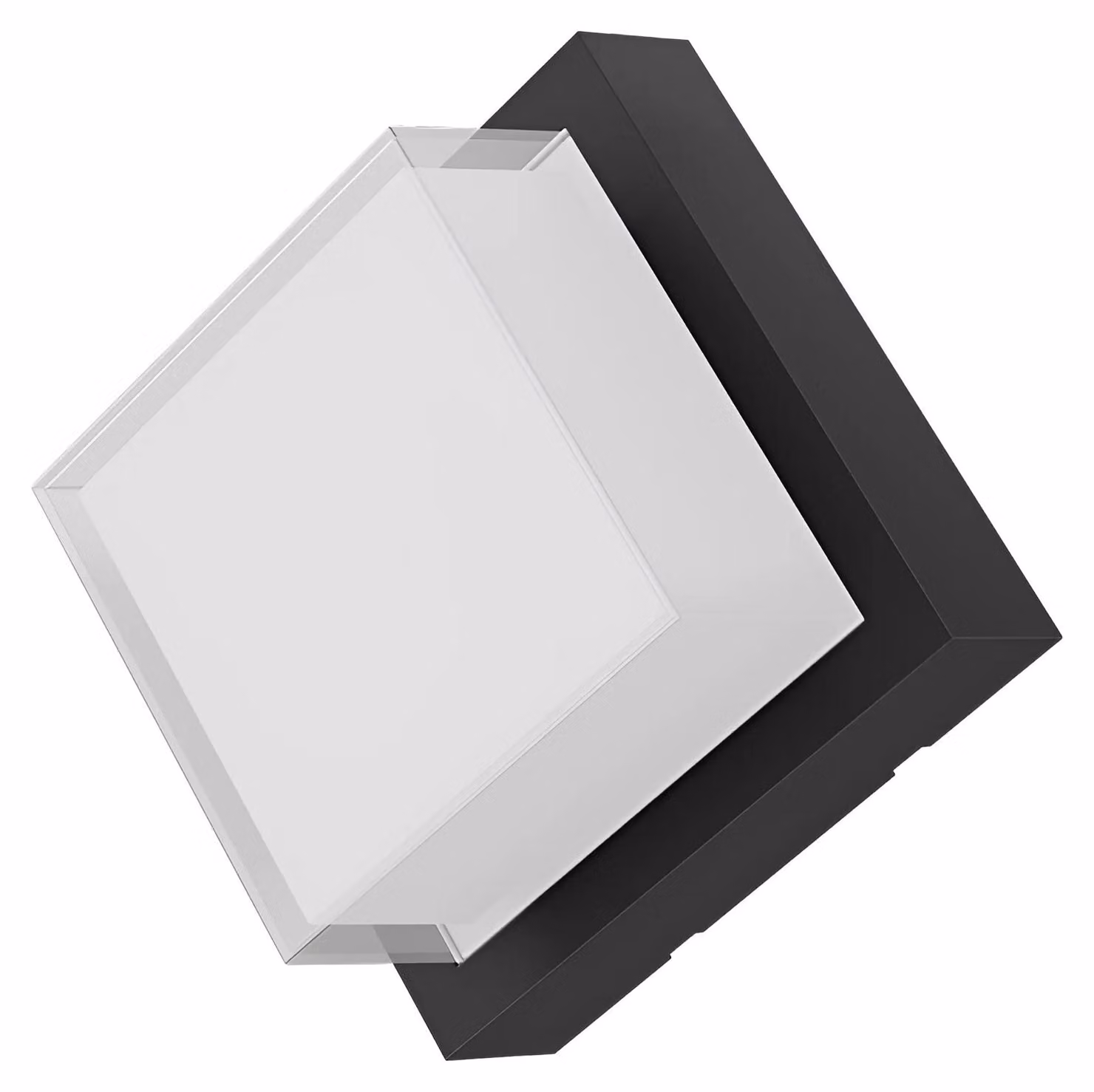Braytron LED 15W Applique angolare da esterno per balcone, ingresso e vano scale, 3000K bianco caldo, nero, IP65