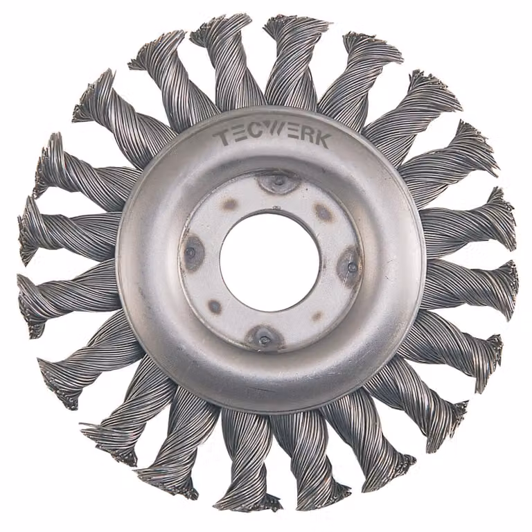 Spazzola circolare 178 mm, spessore filo 0,5 mm, acciaio 13 mm, 10.000 giri/min
