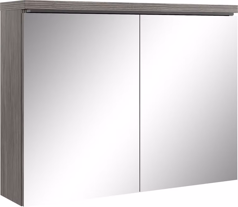 Badplaats Colonna Bagno Paso 80 x 20 x 60 cm - Rovere Grigio - Specchio Contenitore