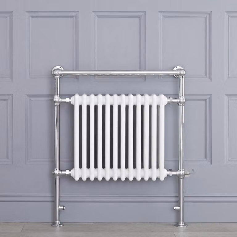 Scaldasalviette Elettrico Tradizionale Bianco 800W 930x790mm - Calore Rapido - Termoarredo Bagno - Elizabeth
