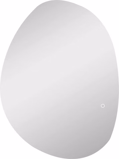 Specchio da Bagno Moderno HOMCOM in Vetro Temperato con Illuminazione LED Regolabile e Dimmerabile, Argento, L: 60 cm, H: 80 cm, P: 5 cm