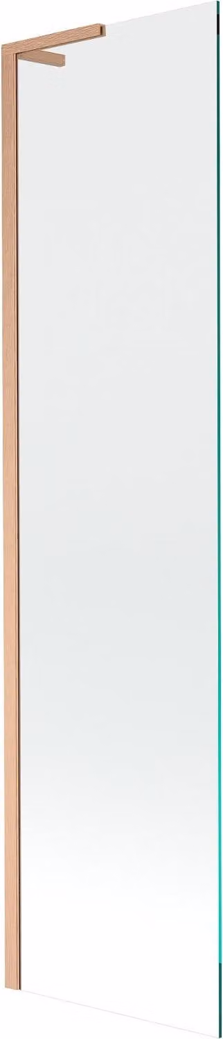 Mexen Next L paratia per vasca da bagno a 1 anta 50 x 150 cm, trasparente, rame spazzolato - 895-050-000-03-00-65
