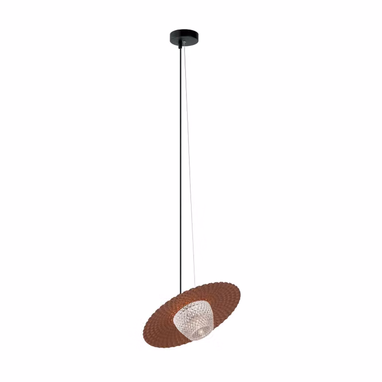 Viokef Lampada a sospensione Carmen, dimmerabile, Marrone / Ruggine, Soggiorno / Sala da pranzo, Metallo, Moderno, Lampada a sospensione