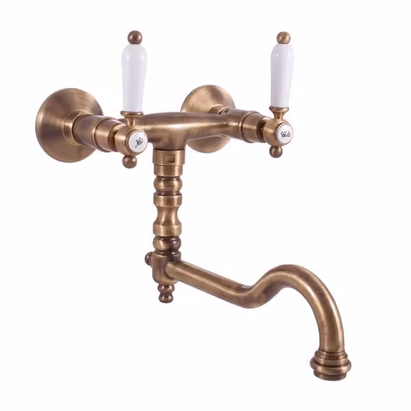 Slezák-RAV Miscelatore per lavello/lavandino Slezák RAV Morava Retro MK501/29SM Colore: ottone vecchio, Dimensioni: 150 mm