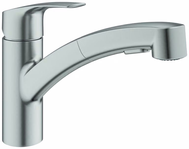 Miscelatore con doccetta in acciaio opaco Grohe 30305DC1