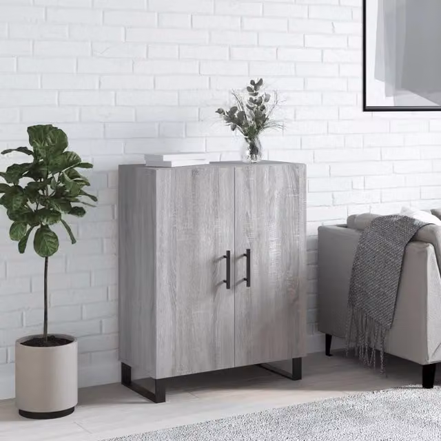 Credenza-Buffet-Armadio da cucina Grigio Sonoma 69,5x34x90 cm in Legno Multistrato 867475