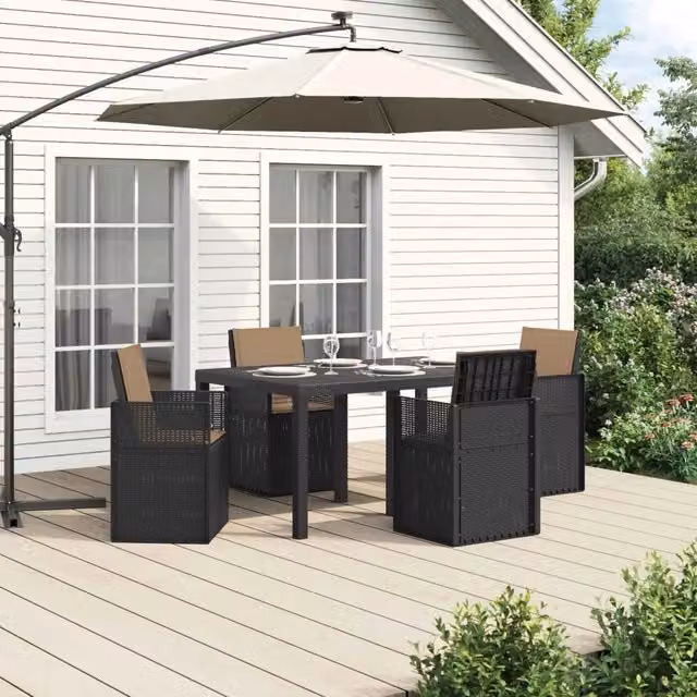 Set da Pranzo per Giardino 5 pz Antracite e Tortora PP 3430057