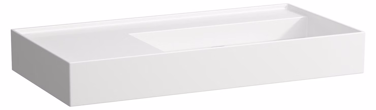 LAUFEN Kartell lavabo à poser, tablette à gauche, sans trou pour robinet, sans trop-plein, 900x460mm, H818339A001121, H818339A001121