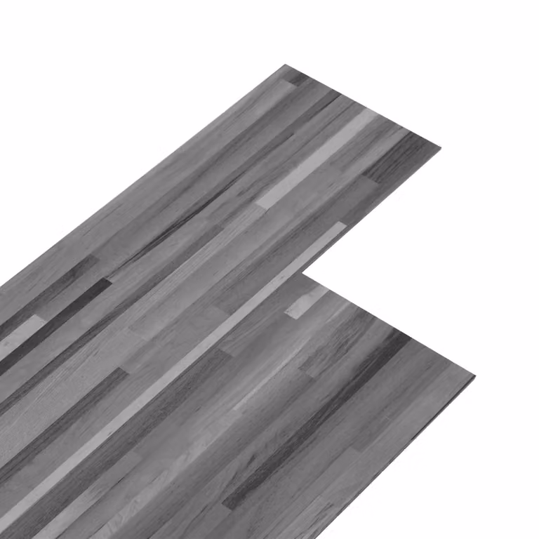 Plance per pavimenti autoadesive in PVC vidaXL con effetto legno, grigio a righe