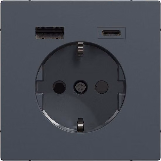 Presa da incasso USB A+C antracite