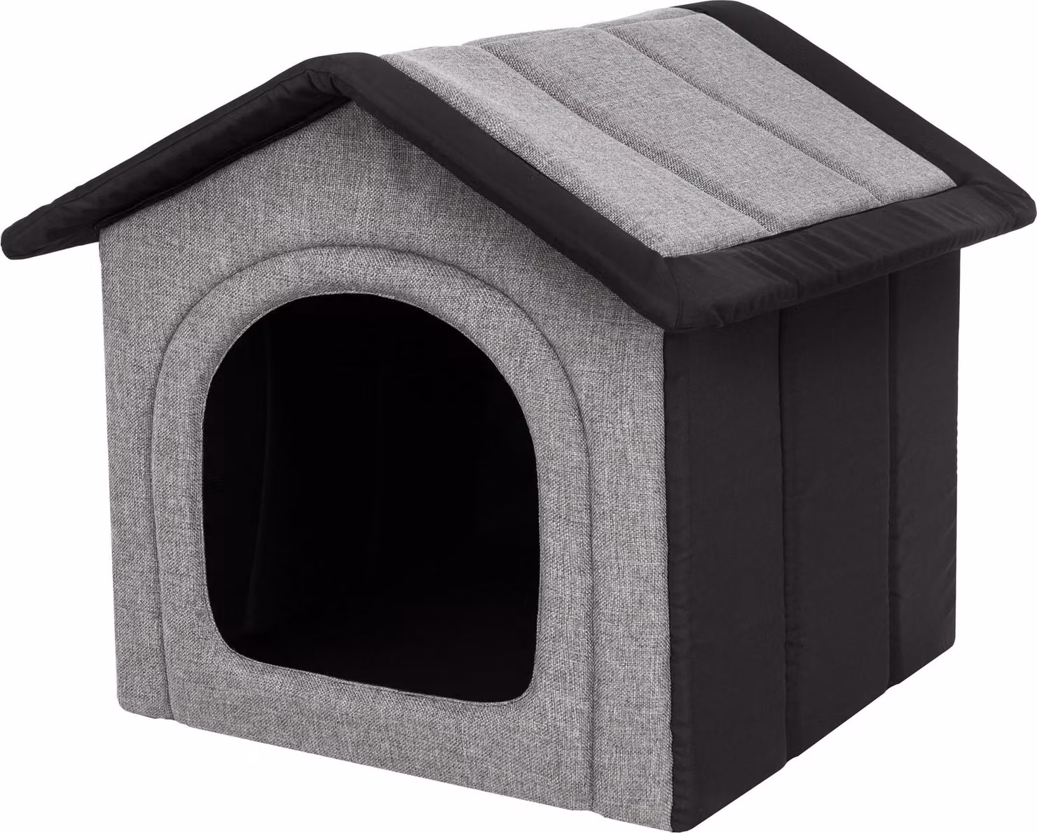 Cuccia per cani, rifugio, luogo di riposo, tana - Inari - 38 x 32 x 38 cm [Dimensione: R1] - Grigio chiaro con dettagli neri