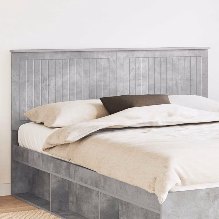 Testiera per letto moderna vidaXL in legno ingegnerizzato, Grigio cemento