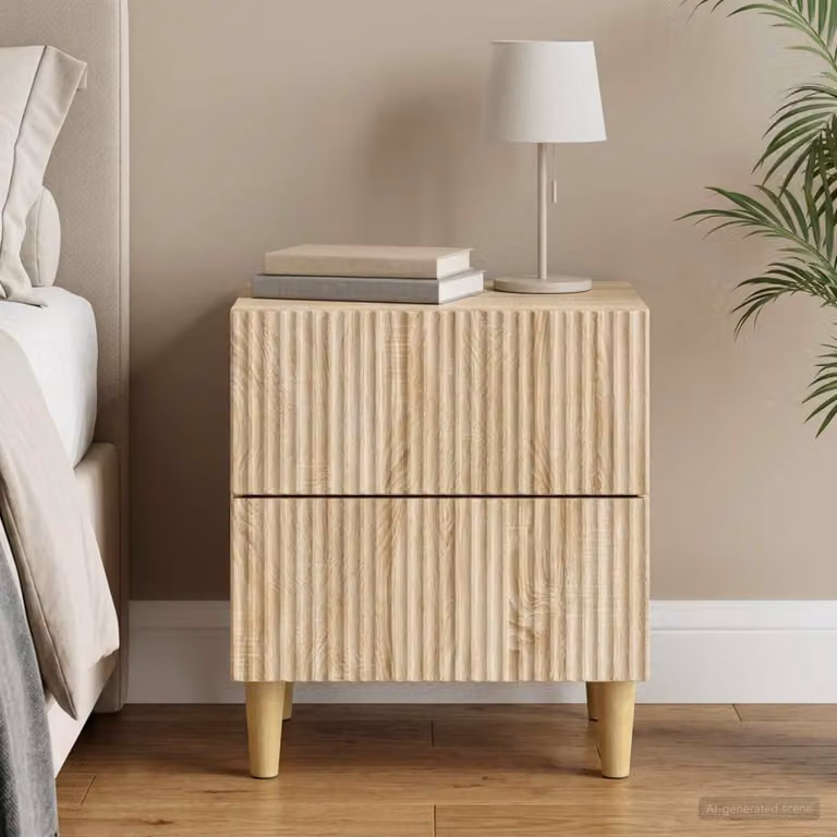 Armadio da notte vidaXL in Rovere Sonoma marrone L: 43 cm, P: 34,5 cm, H: 48 cm