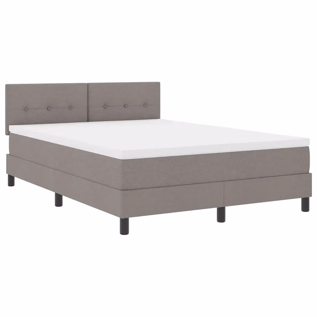 Letto a molle con cuscino Talpa vidaXL in tessuto beige o grigio L/P/H: 203 x 143 x 88 cm, dimensioni materasso 140 x 200 cm – 2