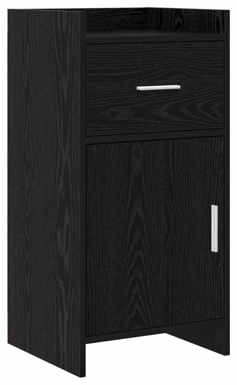 Credenza da sala da pranzo in rovere nero 40 x 36 x 80 cm, legno composito