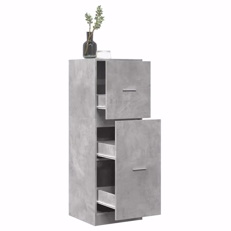 Armadietto da farmacia a parete vidaXL Grigio, L 40 cm, P 41 cm, H 118 cm
