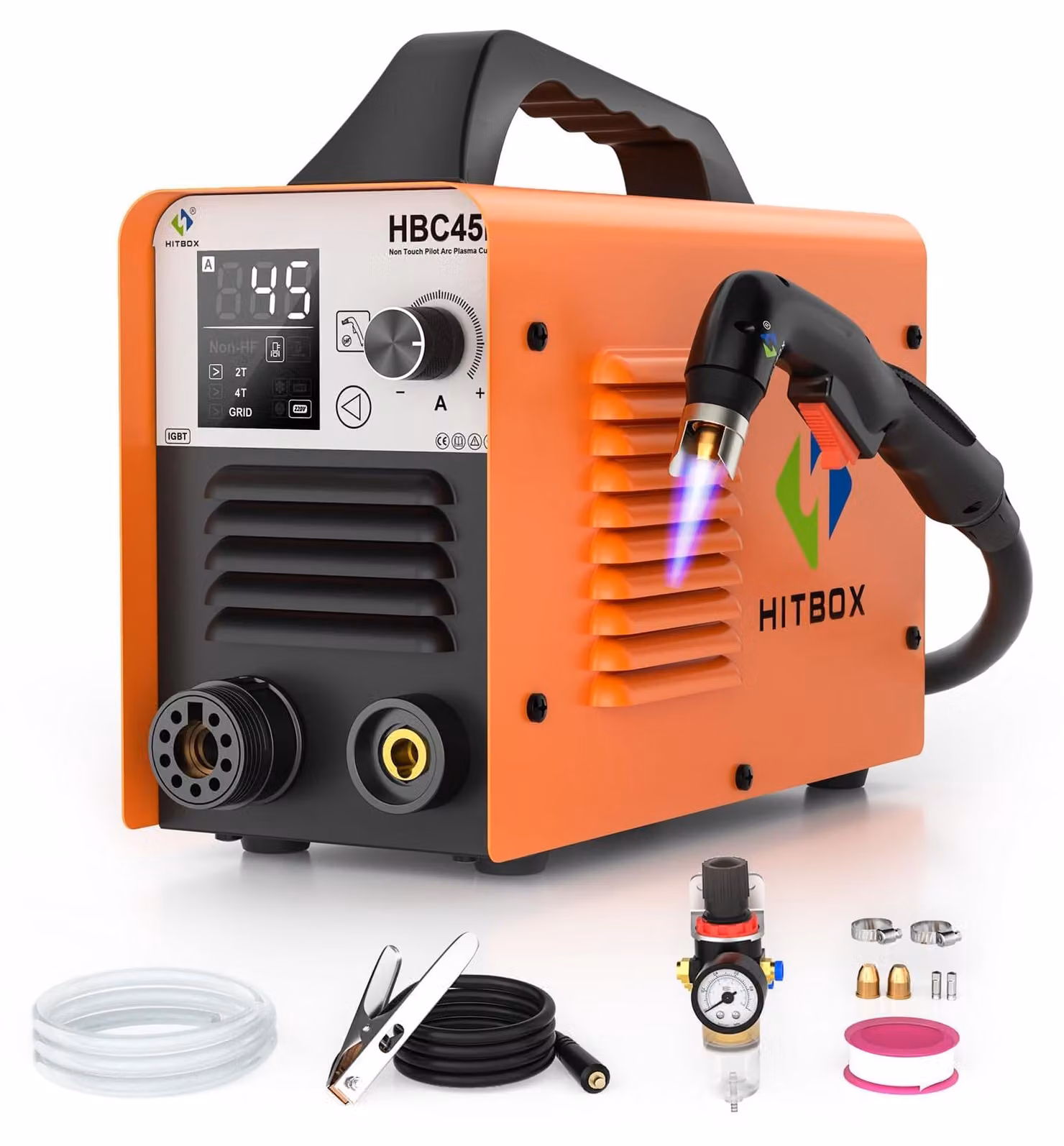 Tagliasoldatura al plasma 45 A - Torcia di guida senza contatto con IGBT e display LED digitale