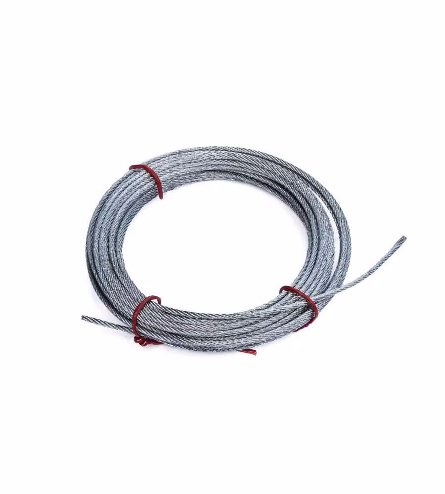 Fune per argani 49 fili Diam. 2,4 mm. in acciaio zincato 9 mt.