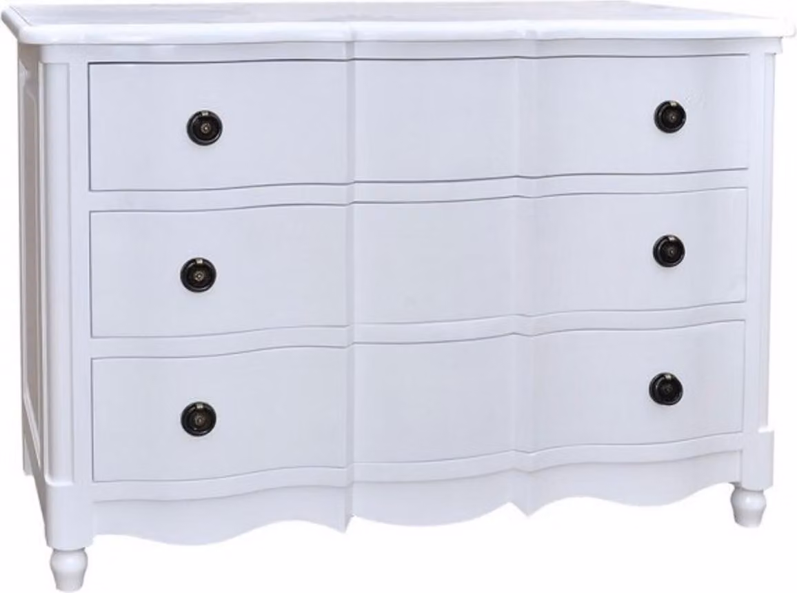 Casa Padrino Cassettone barocco a 3 cassetti 130 cm - Mobili in stile Liberty - legno massello