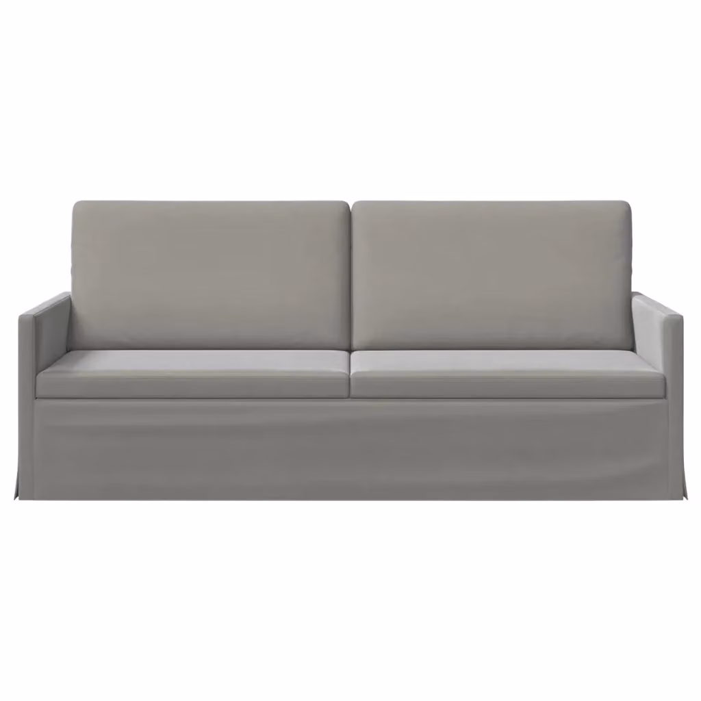 Divano a 3 posti moderno vidaXL in velluto grigio con struttura in metallo L: 190 cm, P: 81 cm, H: 82 cm – 2