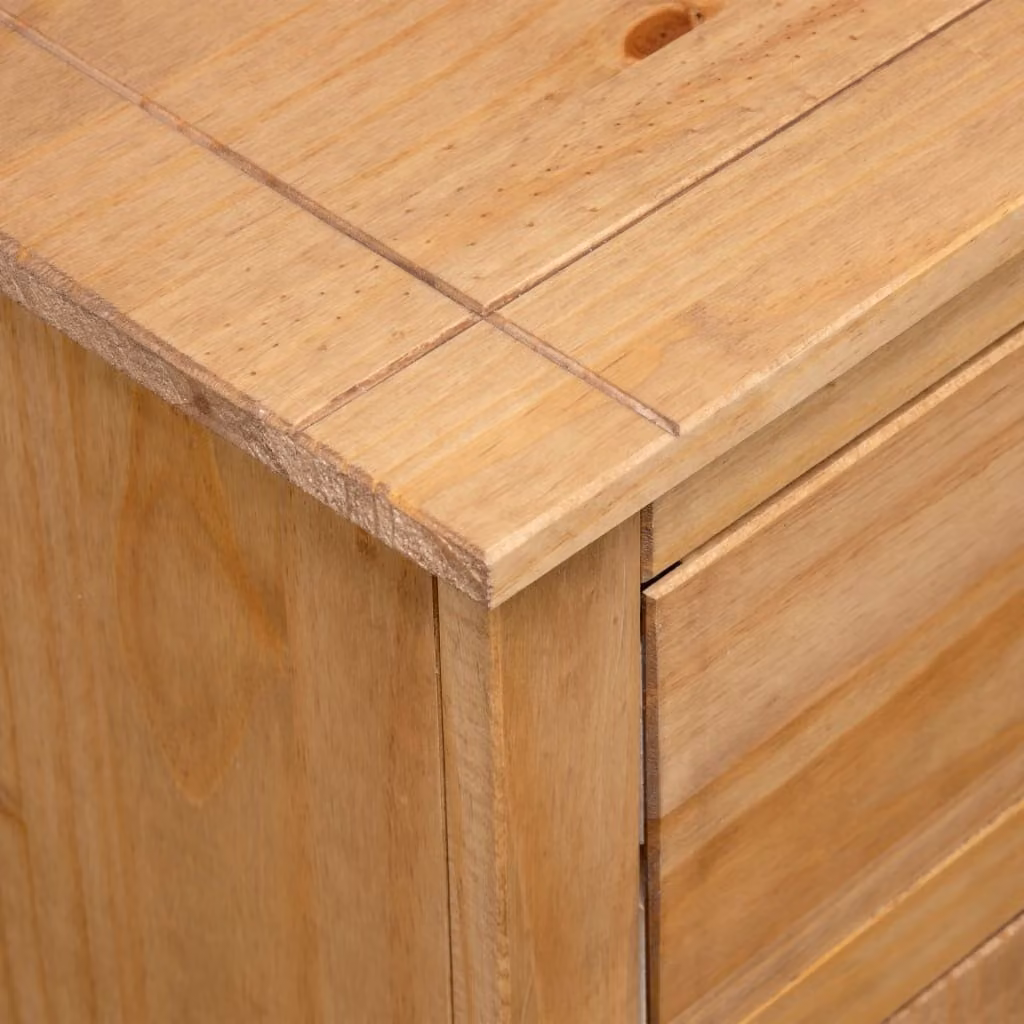 vidaXL Credenza 93 x 40 x 80 cm in legno massiccio di pino Panama