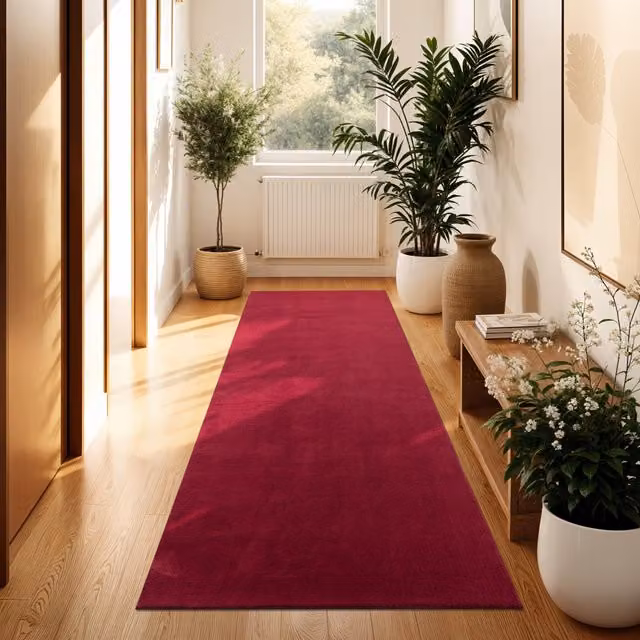 Tappeto Calia Italia rosso L: 80 cm, P: 300 cm