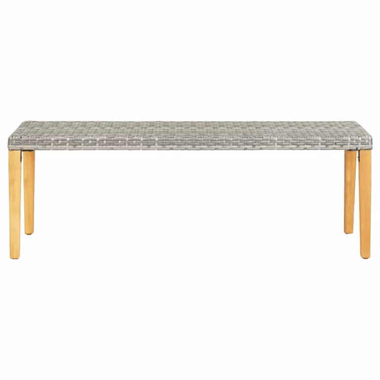 vidaXL Panchina da giardino 80 cm in poly rattan grigio