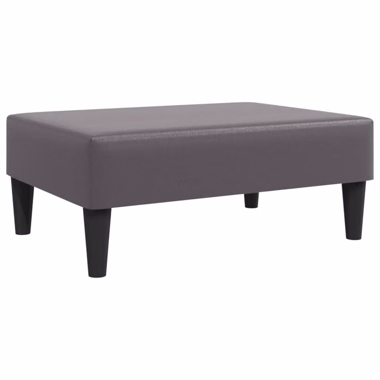Poggiapiedi Grigio 77x55x31 cm in Pelle finta