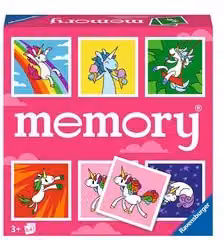 Gioco Memory Unicorns Ravensburger multicolore con 64 pezzi