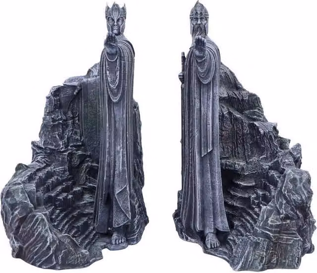 Fermalibri Il Signore degli Anelli Gates of Argonath Nemesis Now in poliresina dipinta a mano, Multicolore, Altezza: 31 cm