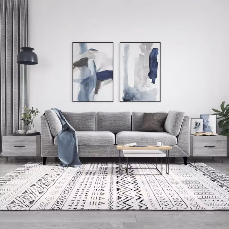 Maison Exclusive - Tavolini da salotto 2 pz. Grigio Sonoma 50x50x40 cm Materiale ligneo