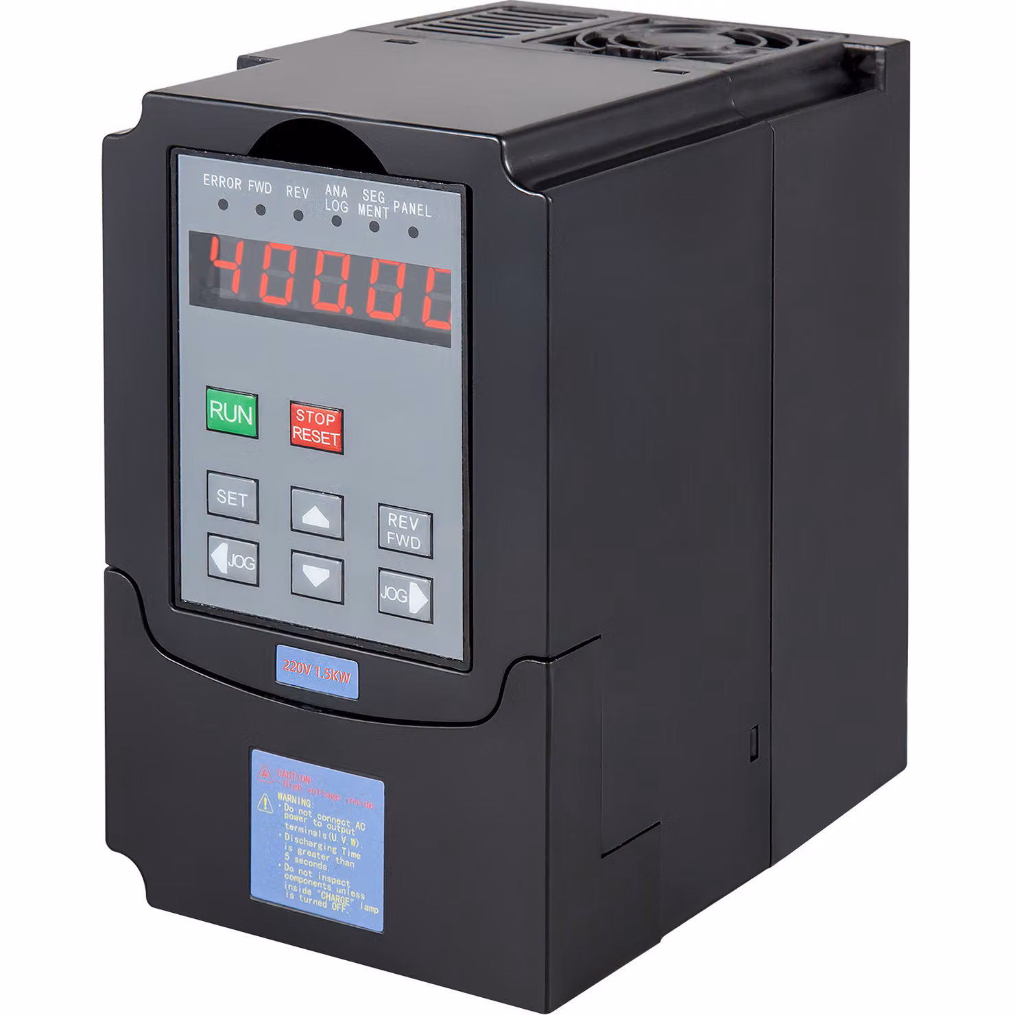 VEVOR 1,5 kW Inverter a frequenza variabile per il controllo della velocità del motore del mandrino, 2 CV, 7 A, 220-250 V (1,5 kW, 220 V)