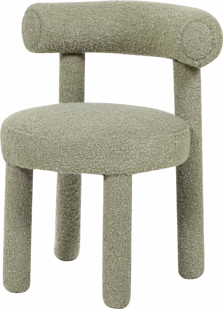 FURNLUX Sedia da pranzo Leith verde salvia 62cm / Colore principale: Verde / Dimensioni: 62 x 80 x 58 cm