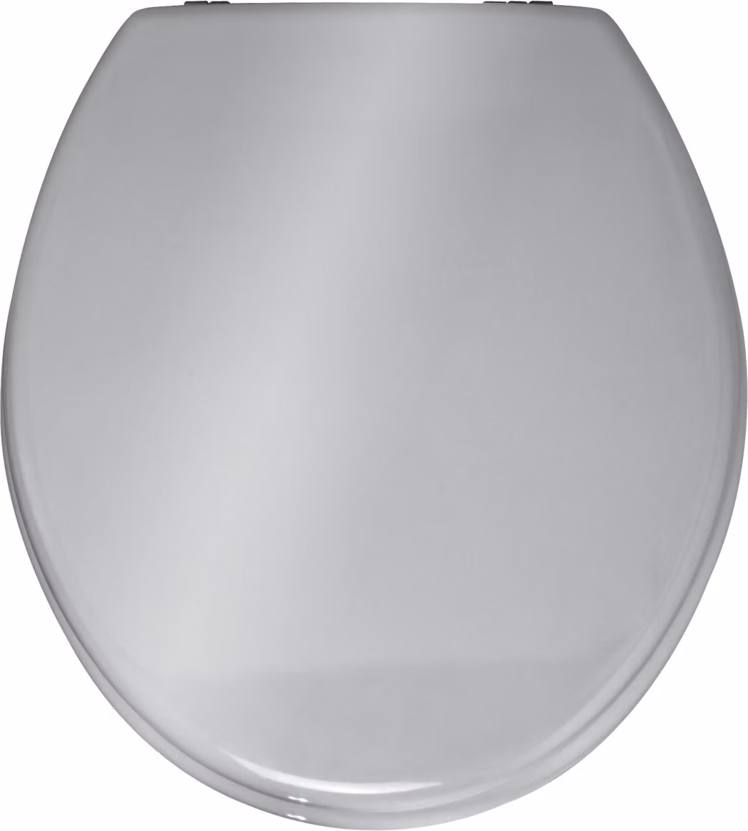 WENKO PRIMA: sedile per WC, copriwater, sedili per WC, argento lucido, bagno, bagno degli ospiti