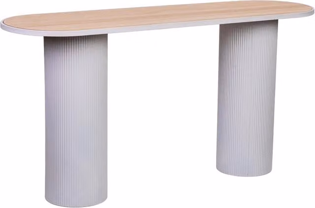 Mobile da ingresso in legno beige 150x45x75h cm