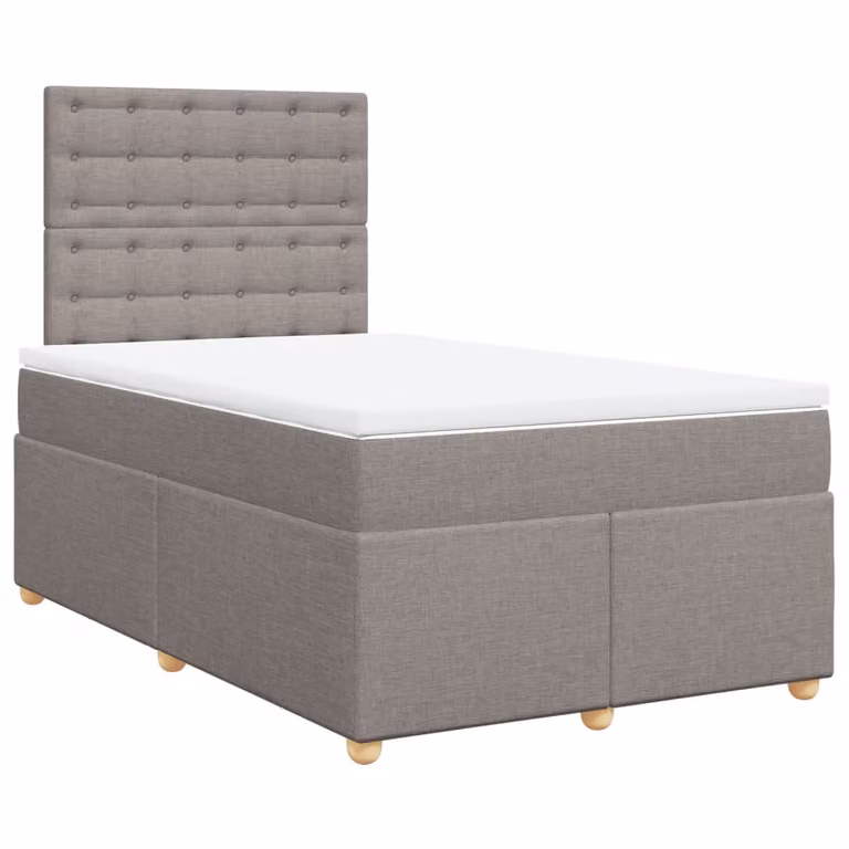 Giroletto a Molle con Materasso Tortora 120x190 cm in Tessuto