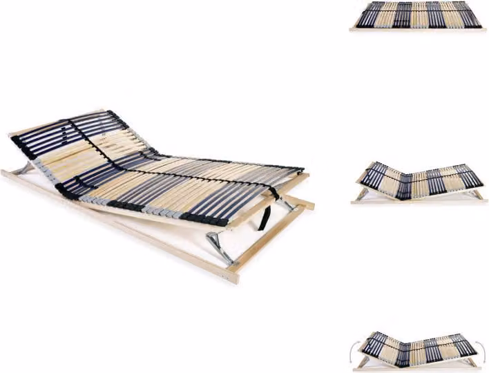 vidaXL Rete a doghe con 42 doghe 7 zone 100 x 200 cm - Letti e strutture letto