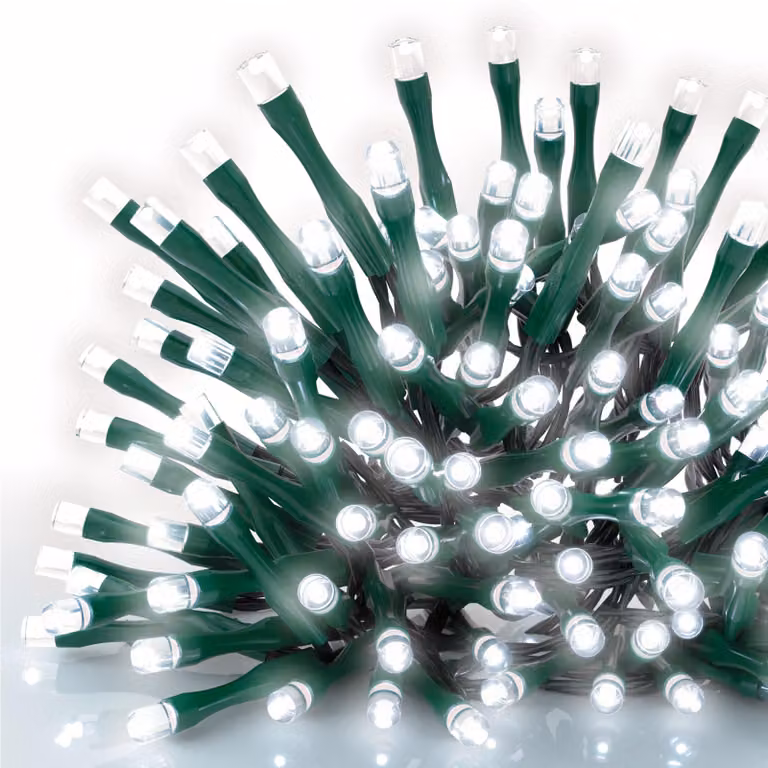 Catena luminosa a LED, 12 metri, 120 LED, grado di protezione IP44, 8 modalità, timer, per interni/esterni