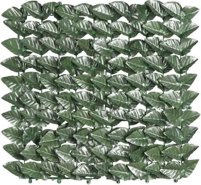 Siepe sintetica artificiale Bauer in polipropilene foglie di lauro verde L: 2 m, H: 1 m