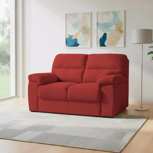 Divano 2 posti Alenda tessuto Roma18 colore Bordeaux 160x98x92h